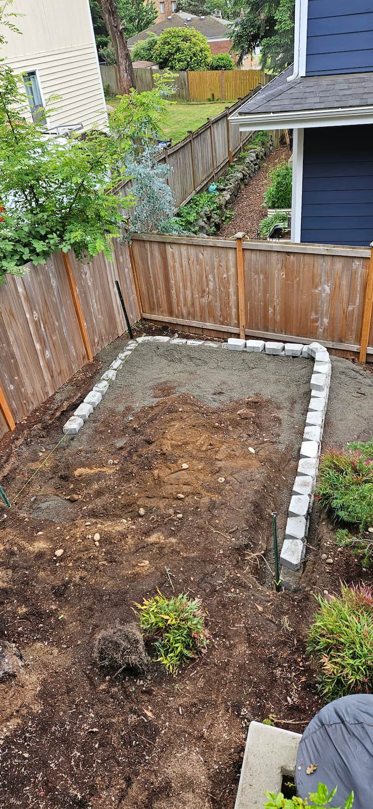 before concrete section