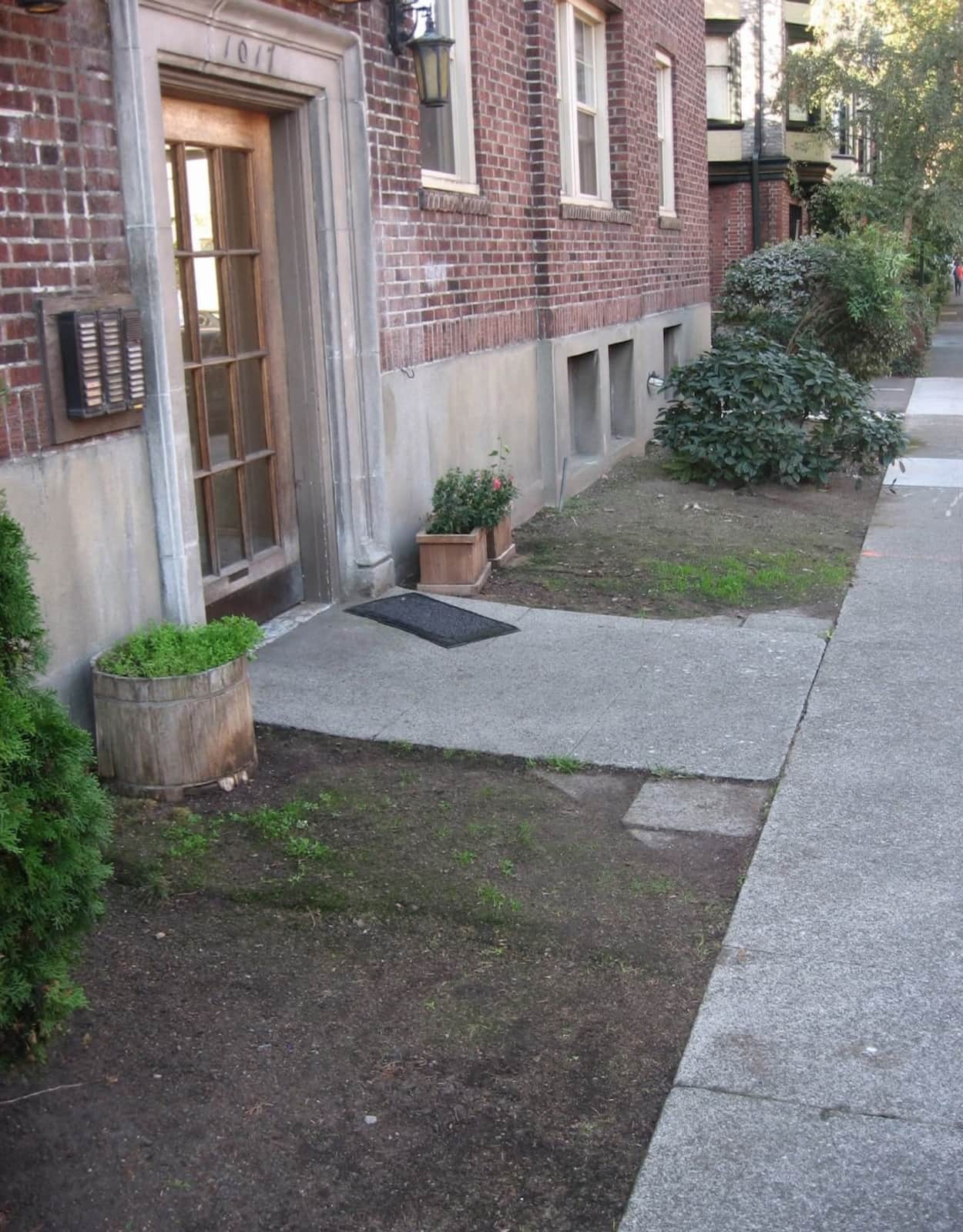 outside apartment before